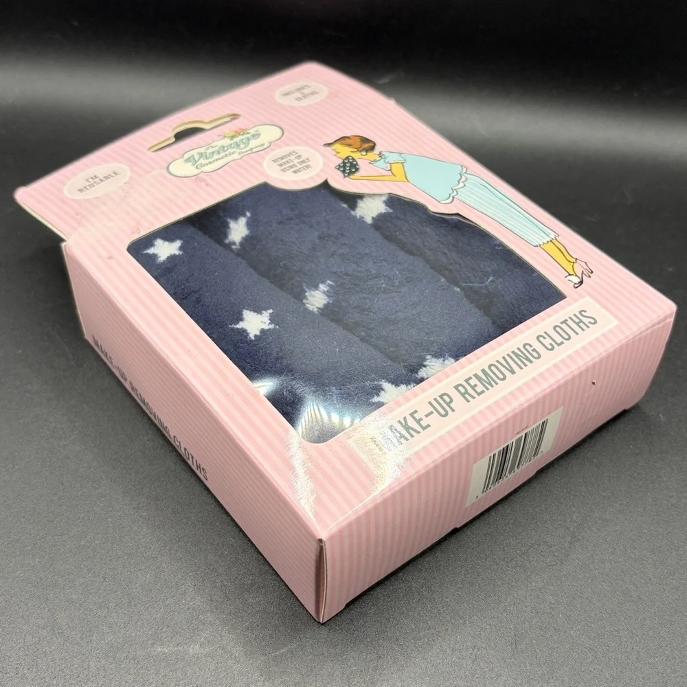 New in Box The Vintage Cosmetic Company Reusable Makeup Removing Cloths